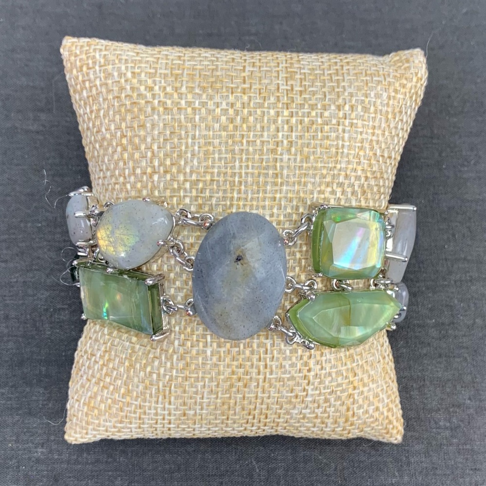 Chico’s Labradorite & Faux Shell Bracelet